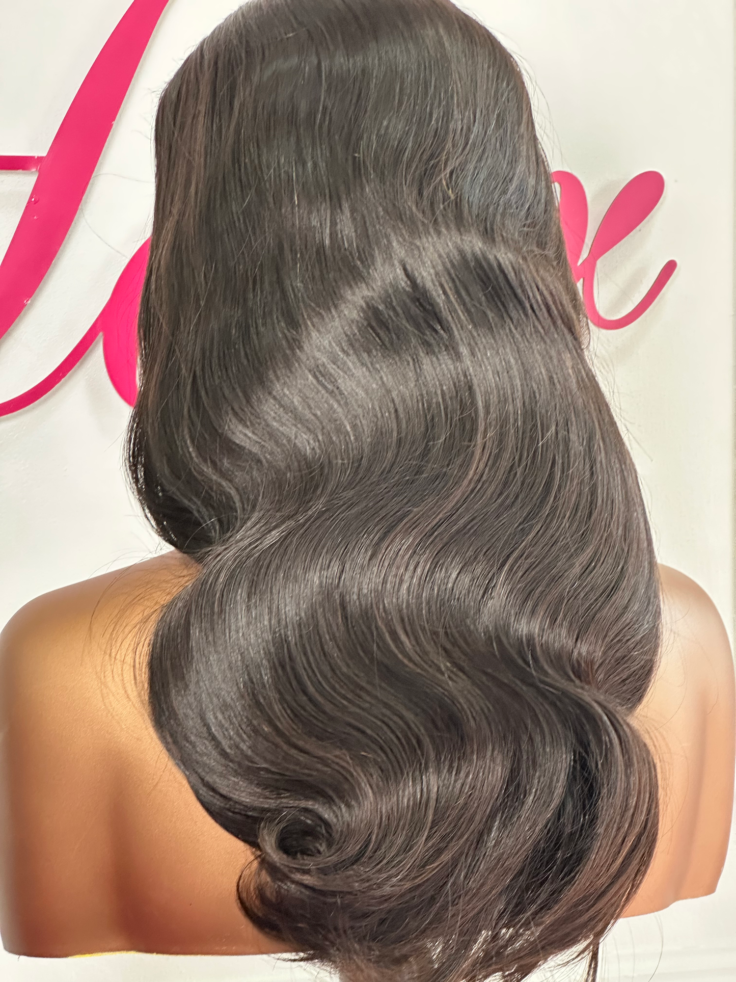13x6 HD  Cambodia Raw Body Wave pre made Lace wig Unit. Bleached knot. image 1