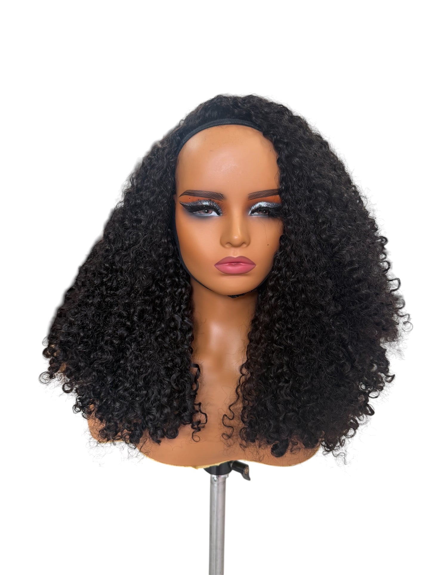 Half wig Cambodian Burmese Curls Pre Made wig Unit
