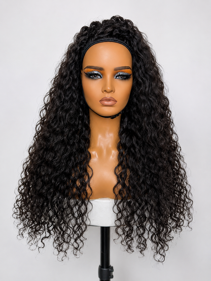 Half wig Italian Curls wig Top Virgin.